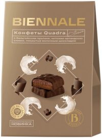 КОНФЕТЫ ГЛАЗИРОВАННЫЕ BIENNALE QUADRA IRISH CREAM 160ГР*8ШТ