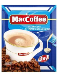 НАПИТОК КОФЕЙНЫЙ РАСТВОРИМЫЙ MACCOFFEE (3В1) СО ВКУСОМ СГУЩ.МОЛОКА 20Г*50*10