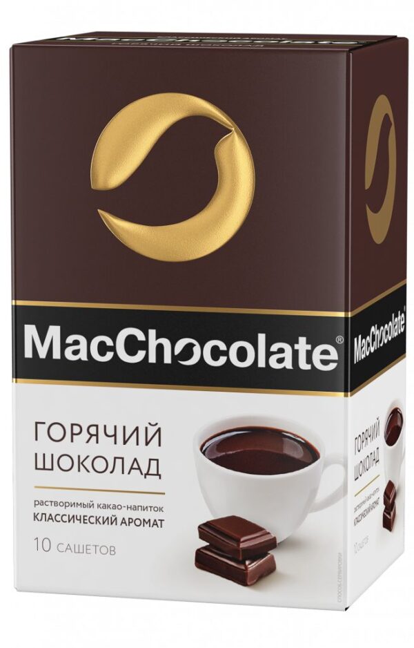 Какао-напиток  MacChocolate  горячий шоколад с ароматом лесных орехов 20гр*10шт.