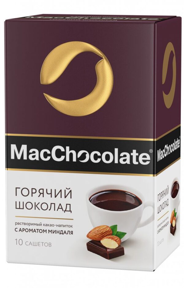 Какао-напиток растворимый  MacChocolate  миндаль 20гр*10шт.