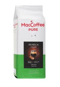 КОФЕ В ЗЕРНАХ PURE ARABICA CREMA MACCOFFEE 1000*6