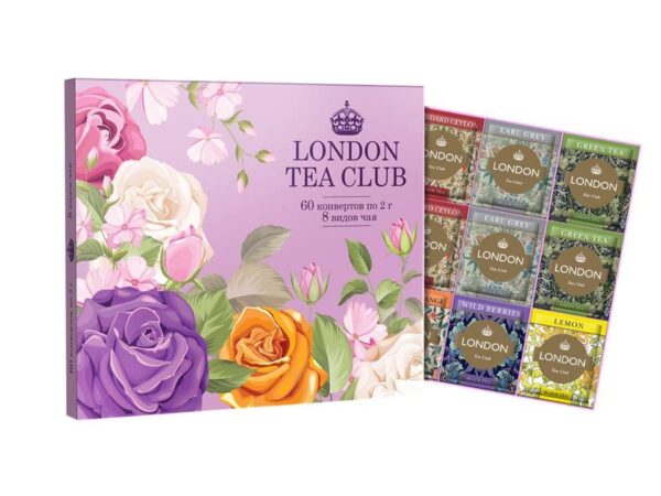 ПОДАРОЧНЫЙ НАБОР ЧАЯ ТМ LONDON TEA CLUB  60П*2Г КОНВЕРТ