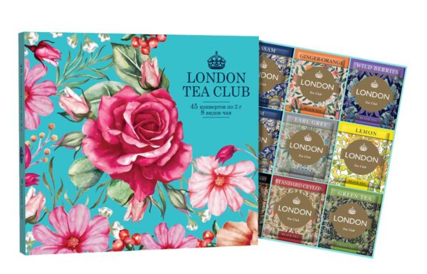 ПОДАРОЧНЫЙ НАБОР ЧАЯ ТМ LONDON TEA CLUB  45П*2Г КОНВЕРТ