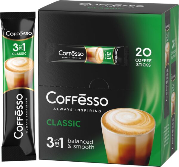 КОФЕ РАСТВОРИМЫЙ COFFESSO CLASSIC 3В1 СТИК 20*15ГР*10ШТ