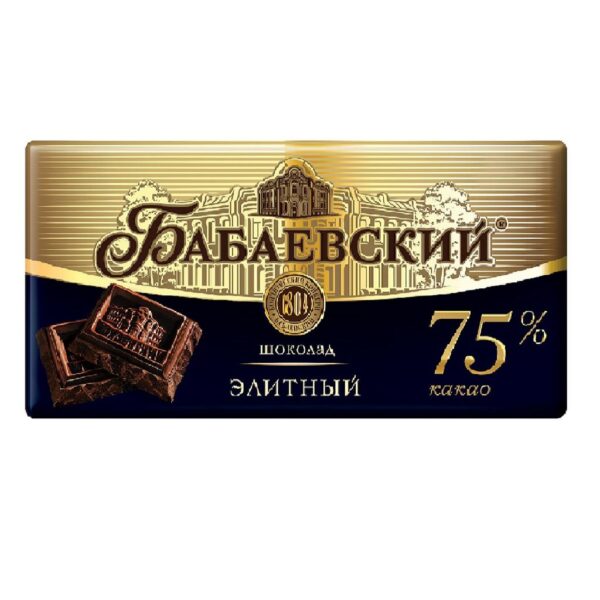 ШОКОЛАД БАБАЕВСКИЙ  ЭЛИТНЫЙ  75% 90ГР