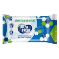 ВЛАЖН.САЛФЕТКИ ULTRA FRESH ANTIBACTERIAL 15 ШТ (120ШТ/ЯЩ)