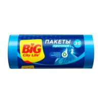 BIG City Пакеты для мусора HD 50*60 см 35л 100 шт синие (20шт/ящ)