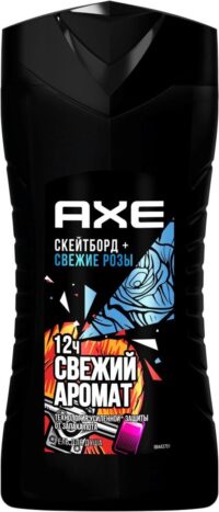 Гель для душа  Axe  скейтборд и розы 250мл.