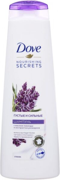 Шампунь  Dove  Nourishing Secrets густые и сильные лаванда и розмарин 380мл.