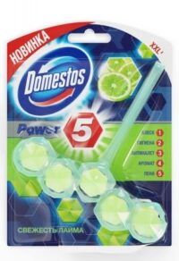 Блок для очищения унитаза  Domestos  Power 5 Свежесть Лайма 55гр.