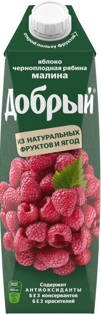 Нектар  Добрый  яблоко/черная рябина/малина 1л.