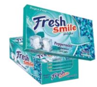 ЖЕВ. РЕЗ. БЕЗ САХАРА FRESH SMILE СО ВКУСОМ МЕНТОЛА 20*24*14г