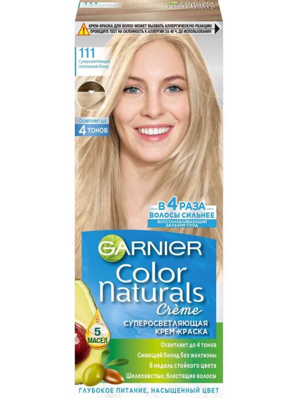 GARNIER COLOR NATURALS КРЕМ-КРАСКА Д/ВОЛОС № 111 СУПЕРОСВЕТЛЯЮЩИЙ ПЛАТИНОВ БЛОНД