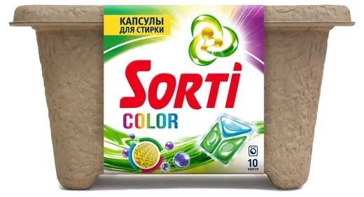 КАПСУЛЫ ДЛЯ СТИРКИ SORTI COLOR 10ШТ