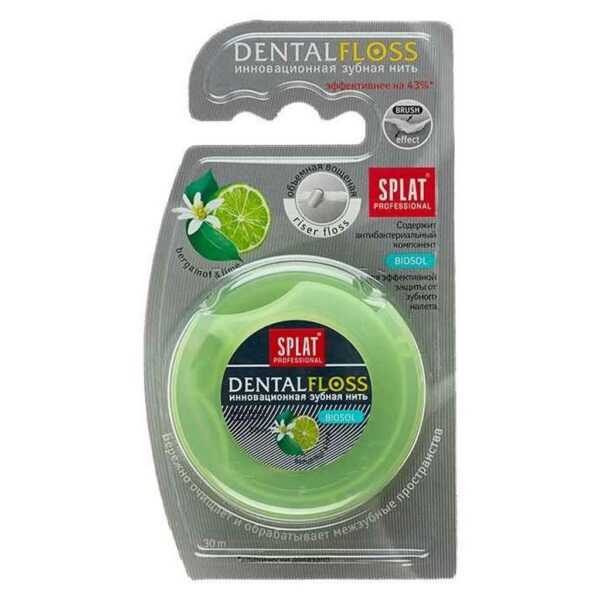 Зубная нить объемная SPLAT Professional DentalFloss с аром.БЕРГАМОТ/ЛАЙМА