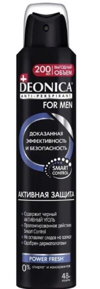 DEONICA FOR MEN АНТИПЕРСПИРАНТ АКТИВНАЯ ЗАЩИТА СПРЕЙ 200МЛ*6