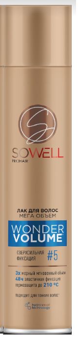 МУСС ДЛЯ ВОЛОС SOWELL WONDER VOLUME МЕГА ОБЪЕМ ОТ КОРНЕЙ ССФ 200СМ3