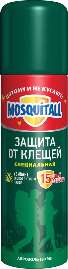 MOSQUITALL - АЭРОЗОЛЬ ЗАЩИТА ОТ КЛЕЩЕЙ 150МЛ