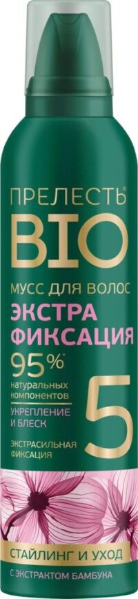 МУСС ДЛЯ УКЛАДКИ ПРЕЛЕСТЬ БИО ЭКСТРАФИКСАЦИЯ С ЭКСТРАКТОМ БАМБУКА 160СМ3*12