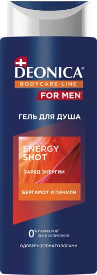 DEONICA FOR MEN ГЕЛЬ ДЛЯ  ДУША ENERGY SHOT 250МЛ