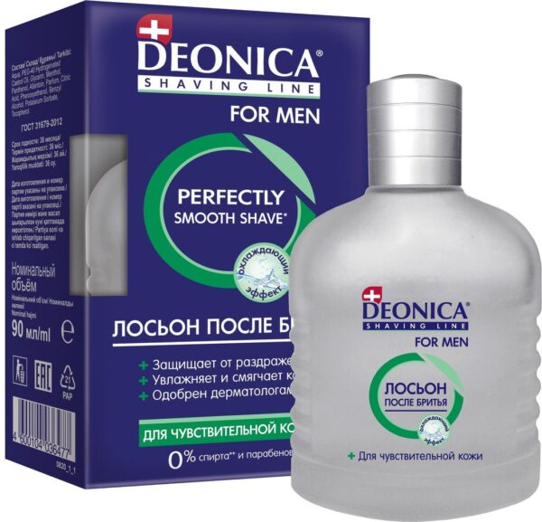 DEONICA FOR MEN ЛОСЬОН ПОСЛЕ БРИТЬЯ ЧИСТЫЙ ЭФФЕКТ 90МЛ