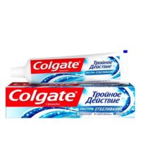 ЗУБНАЯ ПАСТА COLGATE ТРОЙНОЕ ДЕЙСТВИЕ ЭКСТРА ОТБЕЛИВАНИЕ 100МЛ