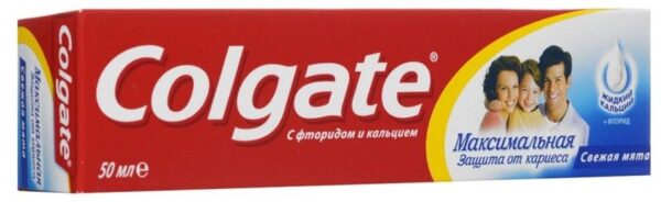 ЗУБНАЯ ПАСТА COLGATE МАКСИМАЛЬНАЯ ЗАЩИТА ОТ КАРИЕСА СВЕЖАЯ МЯТА 50МЛ