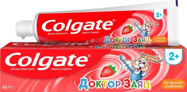 ЗУБНАЯ ПАСТА COLGATE ДОКТОР ЗАЯЦ ВКУС КЛУБНИКИ 50МЛ