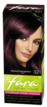 FARA NATURAL COLORS КРАСКА ДЛЯ ВОЛОС ТЕМНЫЙ БАКЛАЖАН 321/ПО 15ШТ