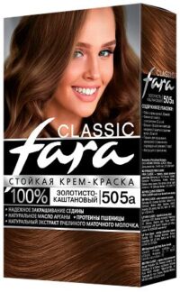 FARA CLASSIC КРАСКА ДЛЯ ВОЛОС ЗОЛОТИСТЫЙ КАШТАН 505 А/ПО 6ШТ