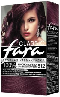 FARA CLASSIC КРАСКА ДЛЯ ВОЛОС КРАСНОЕ ДЕРЕВО С ФИОЛЕТ. ОТЛИВОМ 512/ПО 15ШТ