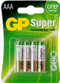 БАТАРЕЙКА GP SUPER ALKALINE 24A AАA МИЗИНЧИКОВАЯ ПЛЕНКА 4ШТ