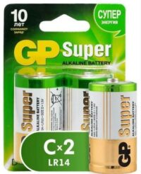 БАТАРЕЙКА GP SUPER ALKALINE 14А C - LR14 БЛИСТЕР 2ШТ