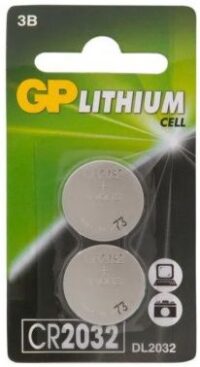 БАТАРЕЙКИ GP LITHIUM CR2032 БЛИСТЕР 2ШТ