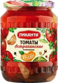 ТОМАТЫ АСТРАХАНСКИЕ" МАРИНОВАННЫЕ "ПИКАНТА" 670ГР СТ/Б"