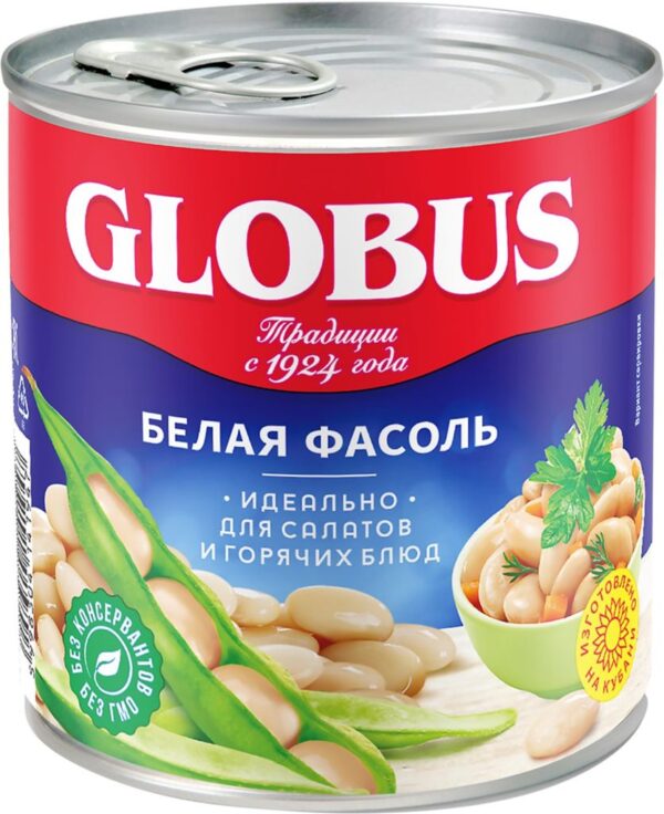 Фасоль белая Globus 425мл.