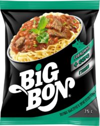 ЛАПША BIG BON" ГОВЯЖЬЯ+СОУС ГУЛЯШ 75ГР ПАКЕТ"