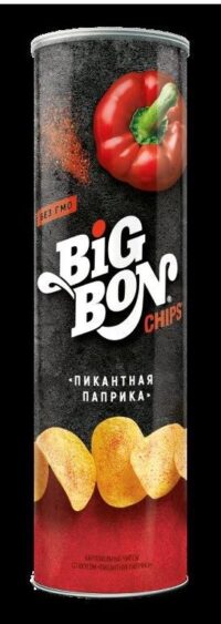 ЧИПСЫ КАРТОФ. СО ВКУСОМ ПИКАНТНАЯ ПАПРИКА" BIGBON" 130ГР. ТУБУС"