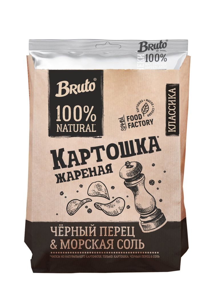 BRUTO КРАФТ КАРТОШКА 120Г ЧЕРНЫЙ ПЕРЕЦ