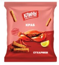 СУХАРИКИ РЖАНО-ПШЕНИЧ КЛИНЫ СО ВКУС КРАБА 40Г