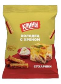 СУХАРИКИ РЖАНО-ПШЕНИЧ КЛИНЫ СО ВКУС ХОЛОДЦА С ХРЕНОМ 40Г