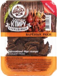 ГРЕНКИ ФИШКА СО ВКУСОМ ВАРЁНЫХ РАКОВ 100Г