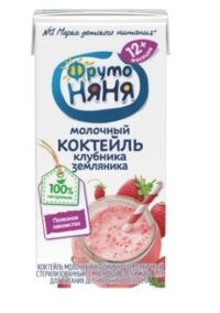 КОКТЕЙЛЬ МОЛОЧНЫЙ ФРУТОНЯНЯ КЛУБНИКА