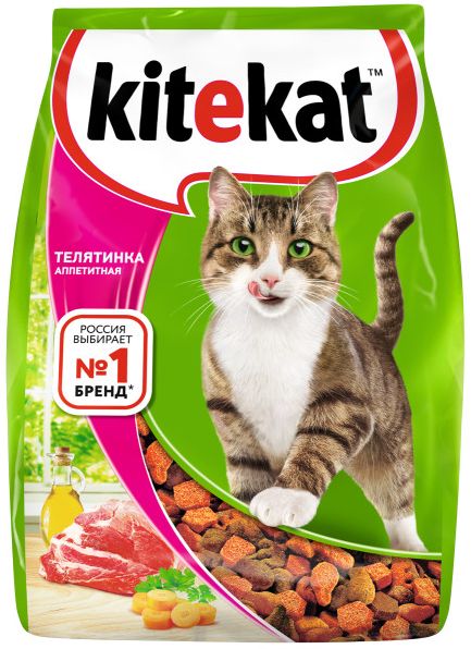 Сухой корм для кошек Kitekat телятинка аппетитная