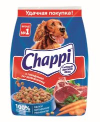 Сухой корм для собак Chappi «Сытный мясной обед. С говядиной по-домашнему» 600г