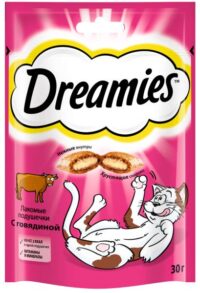 Лакомство для кошек Dreamies подушечки с говядиной