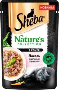 ШЕБА Nature's Collection с лососем и горохом 28*75г