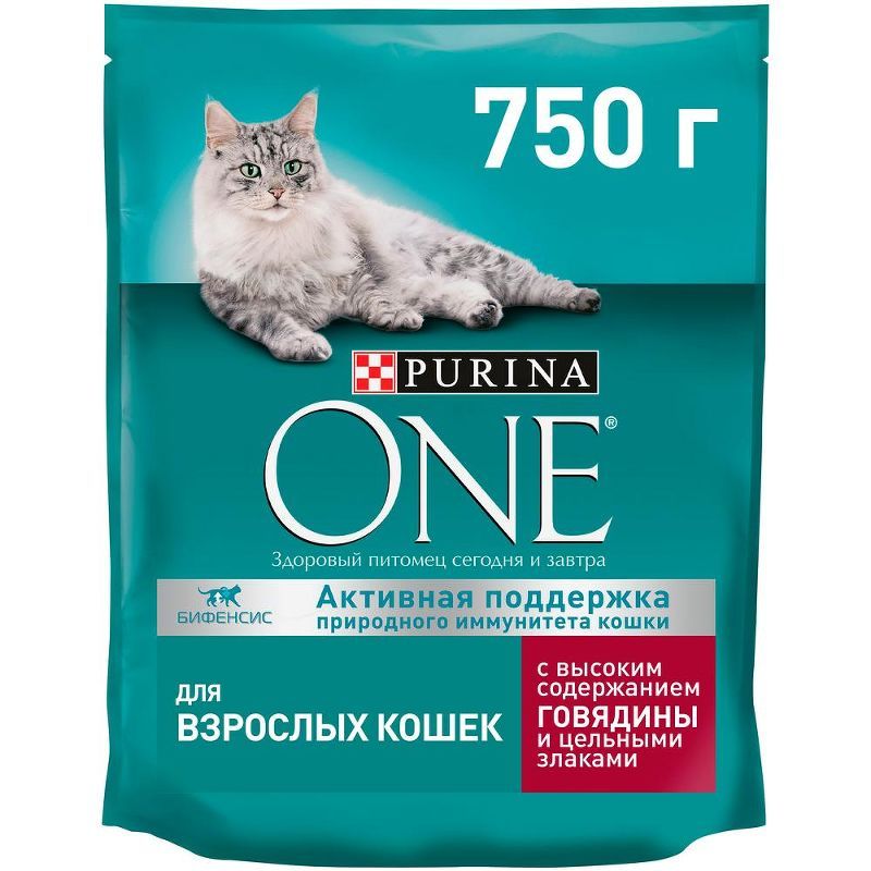 PURINA ONE Д/КОШ ГОВЯДИНА/ЦЕЛ ЗЛАКИ 750ГР