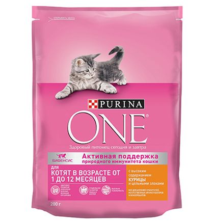 PURINA ONE ДЛЯ КОТЯТ КУРИЦА И ЦЕЛЬНЫЕ ЗЛАКИ 200ГР*10