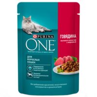 PURINA ONE Д/К ВЗРОСЛЫХ.КОШЕК ГОВЯДИНА/МОРКОВЬ 75ГР